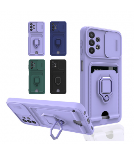 Armor Kartenhalter Kameraschutz Hülle mit Ring für iPhone 14 Plus, Art.:000501