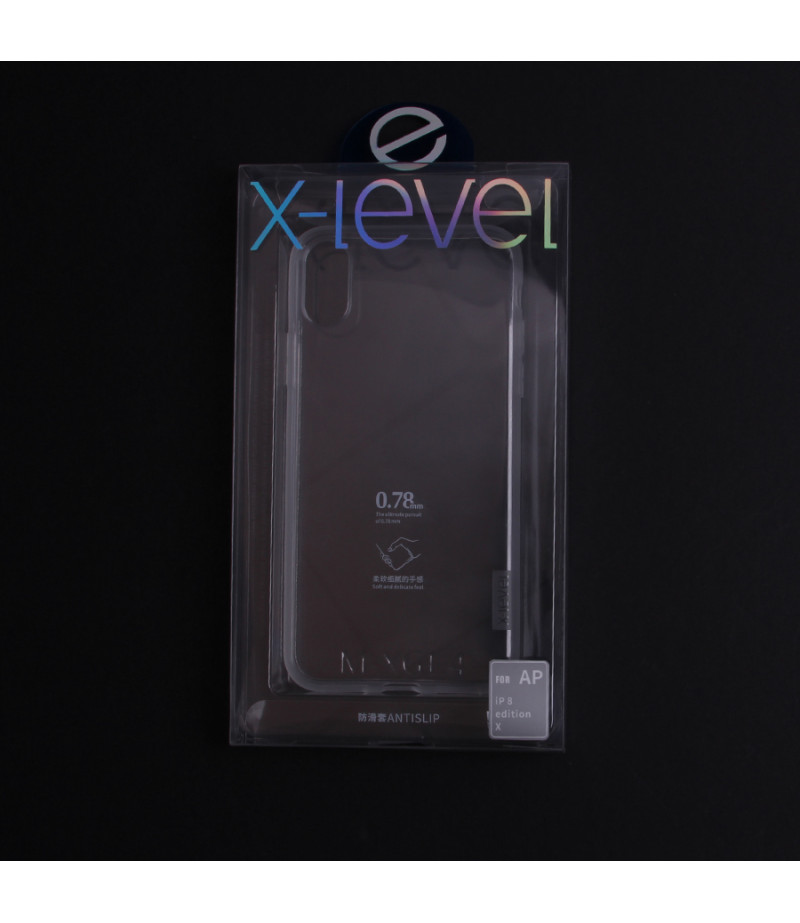Soft TPU Anti Slip Clear Back Cover für iPhone X/XS, Art.:000106