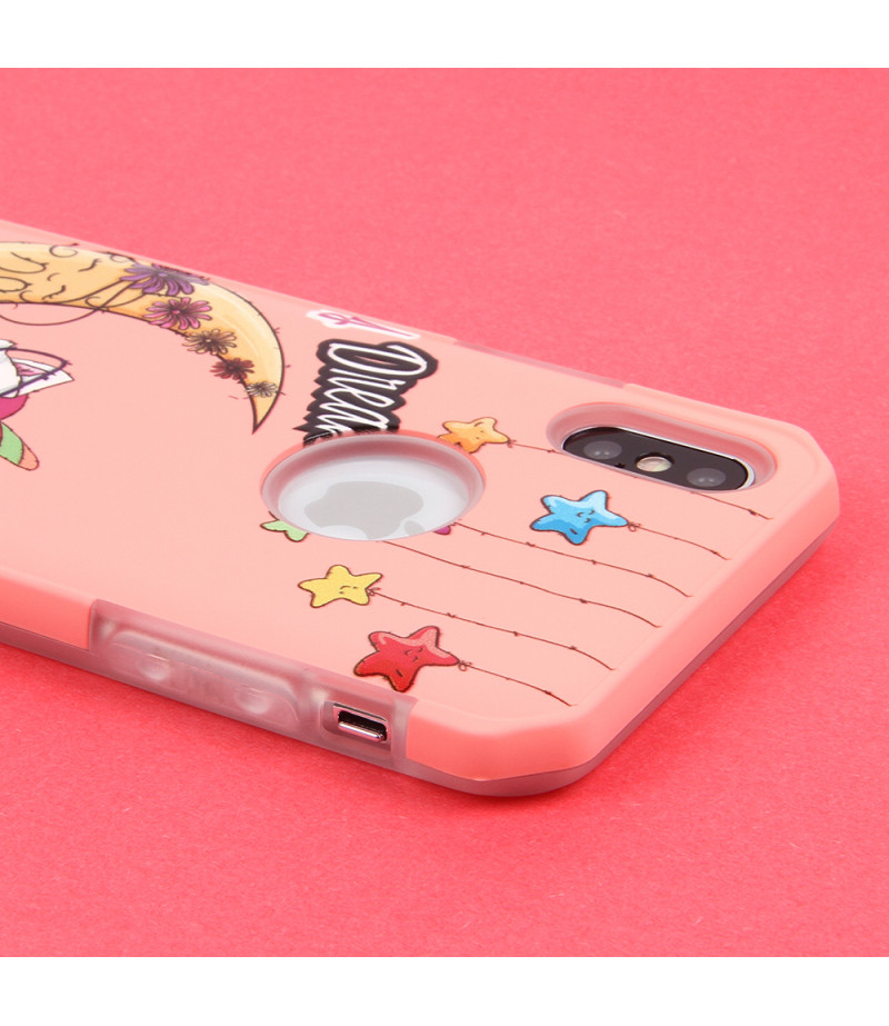 2in1  tpu +PC oily +printing picture für iPhone X/XS Art.:000695