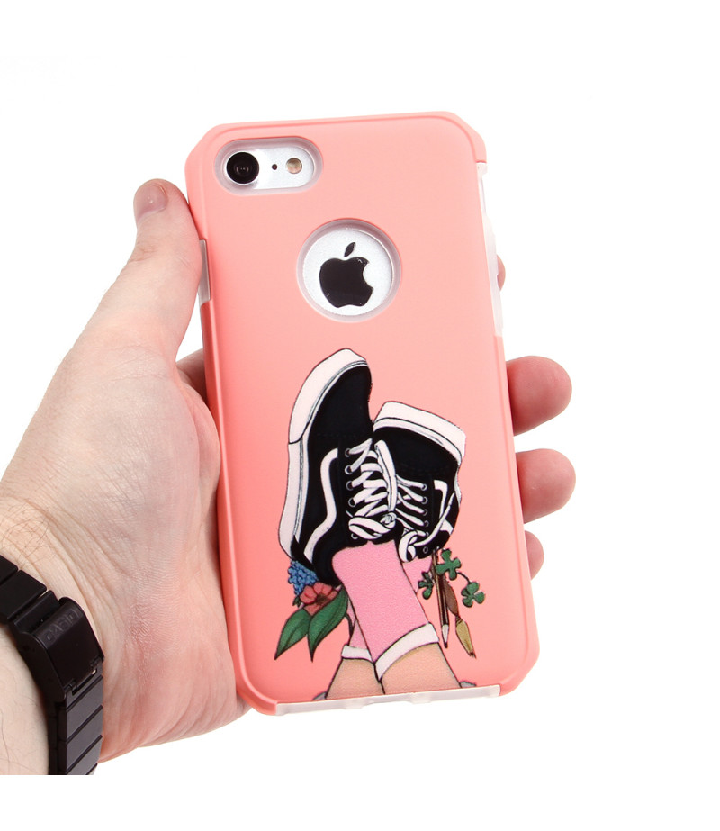 2in1  tpu +PC oily +printing picture für iPhone 7/8 Art.:000696