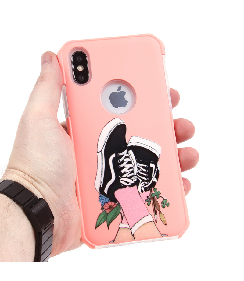 2in1  tpu +PC oily +printing picture für iPhone X/XS Art.:000696