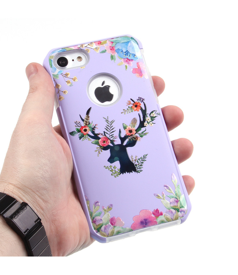 2in1  tpu +PC oily +printing picture für iPhone 7/8 Art.:000697