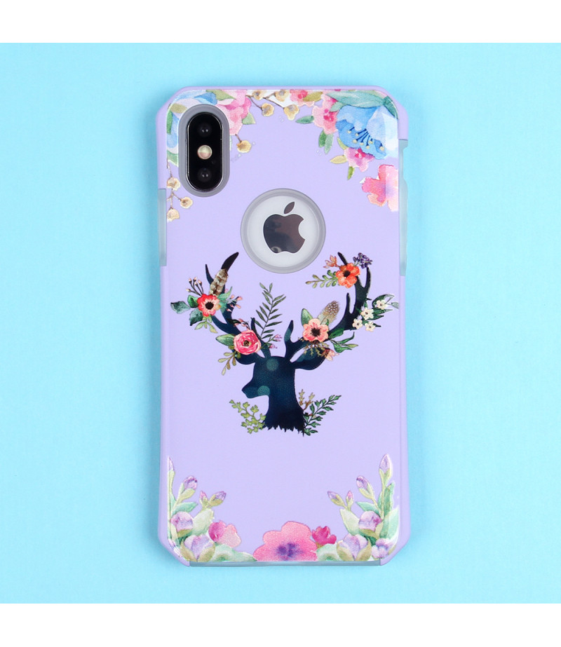 2in1  tpu +PC oily +printing picture für iPhone X/XS Art.:000697