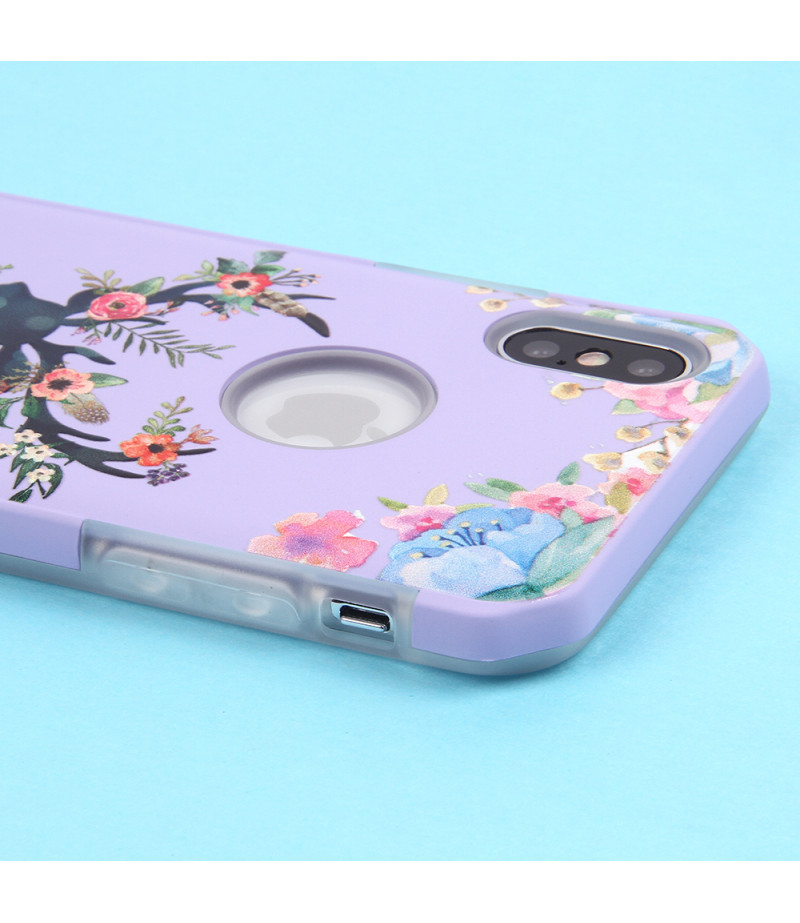 2in1  tpu +PC oily +printing picture für iPhone X/XS Art.:000697