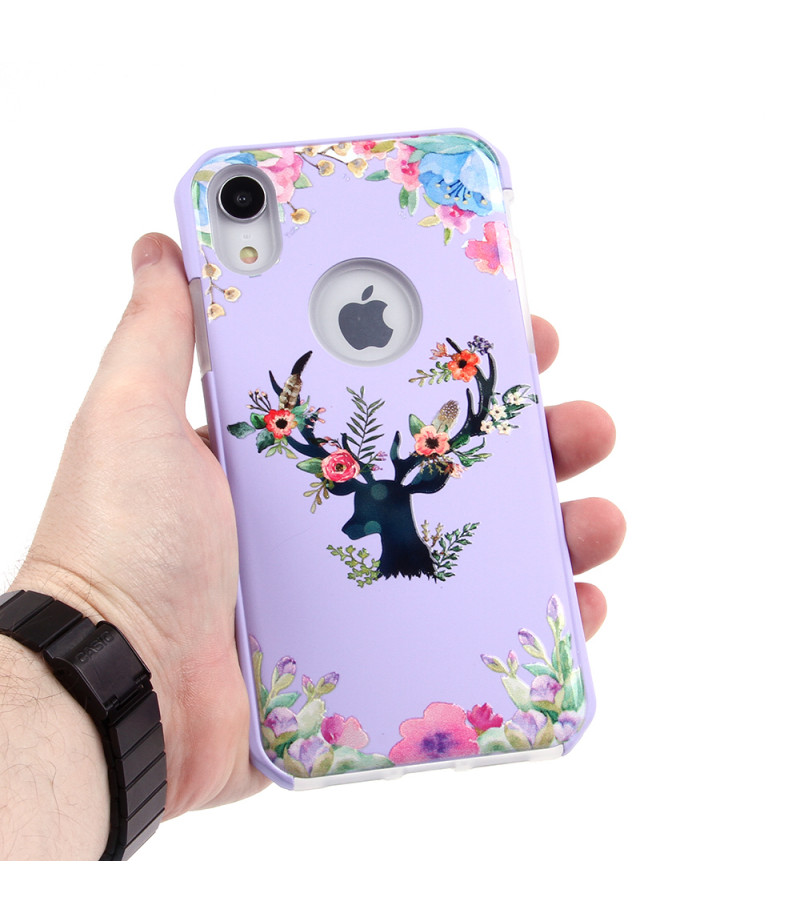 2in1  tpu +PC oily +printing picture für iPhone XR Art.:000697