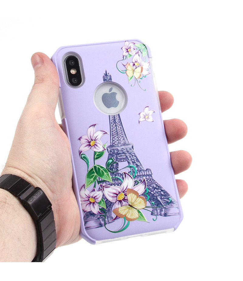 2in1  tpu +PC oily +printing picture für iPhone X/XS Art.:000698