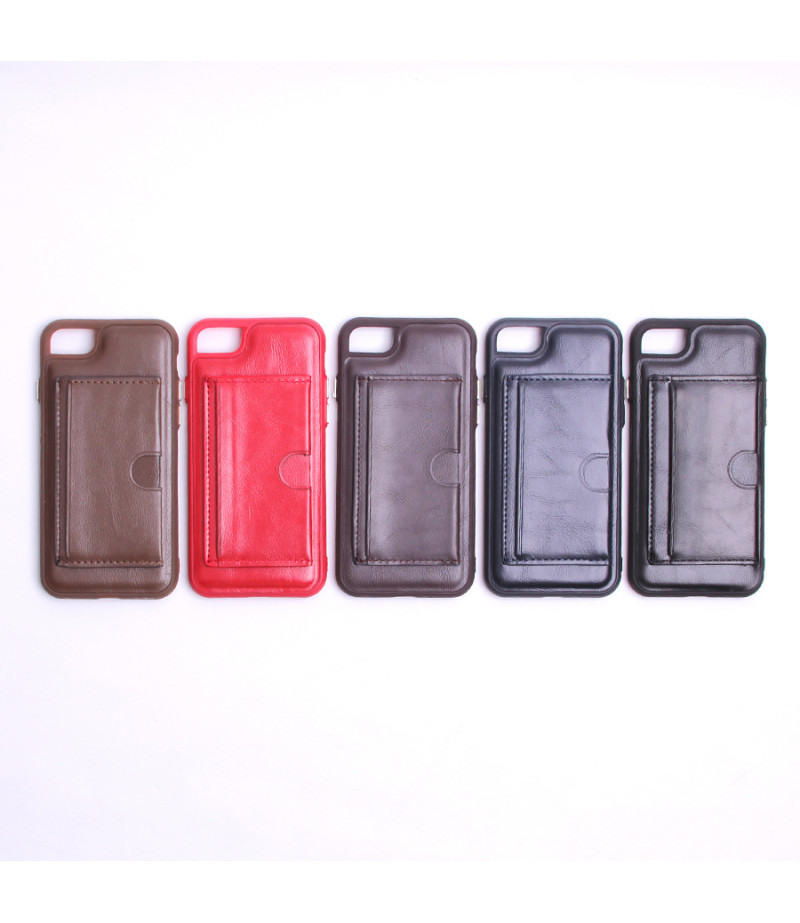 Elegance Handyhülle mit Kartenfach und Standfunktion für iPhone 7/8, Art: 000148