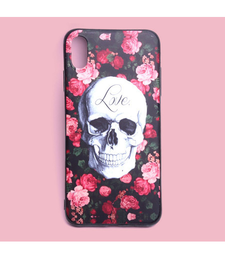 Matt Love Skull Print Case für iPhone XS Max (6.5), Art.:000444