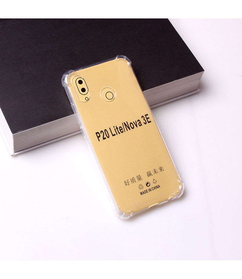 Drop Case TPU Schutzhülle (1mm) mit Kantenschutz für Huawei P20 Lite/ Nova3e, Art.:000494