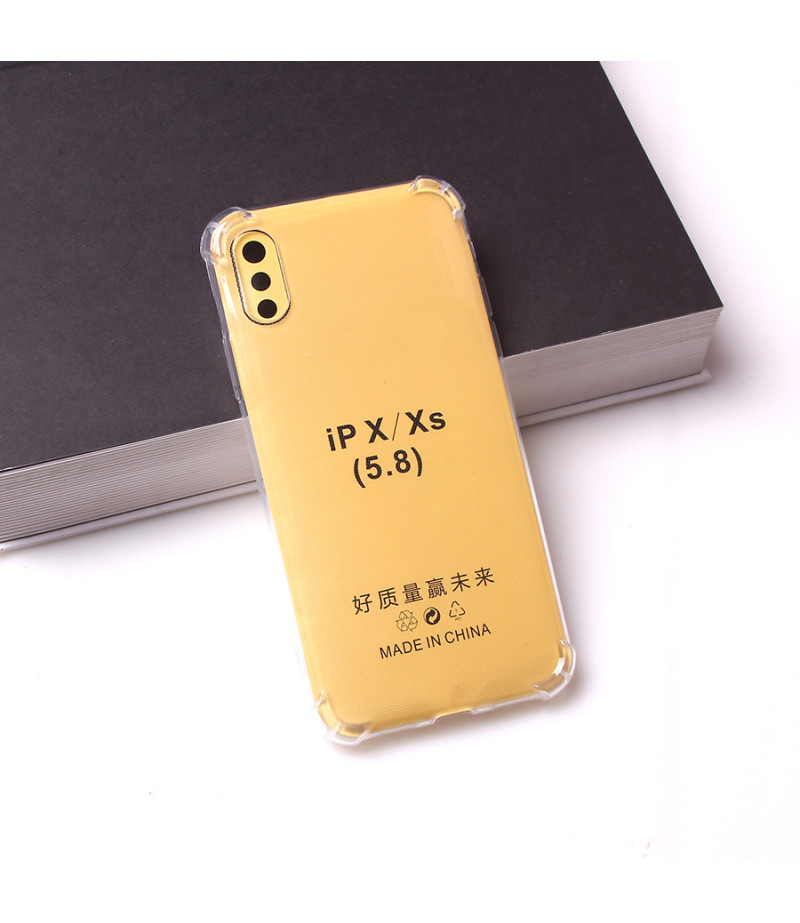 Drop Case TPU Schutzhülle (1mm) mit Kantenschutz für iPhone X/XS, Art:000494
