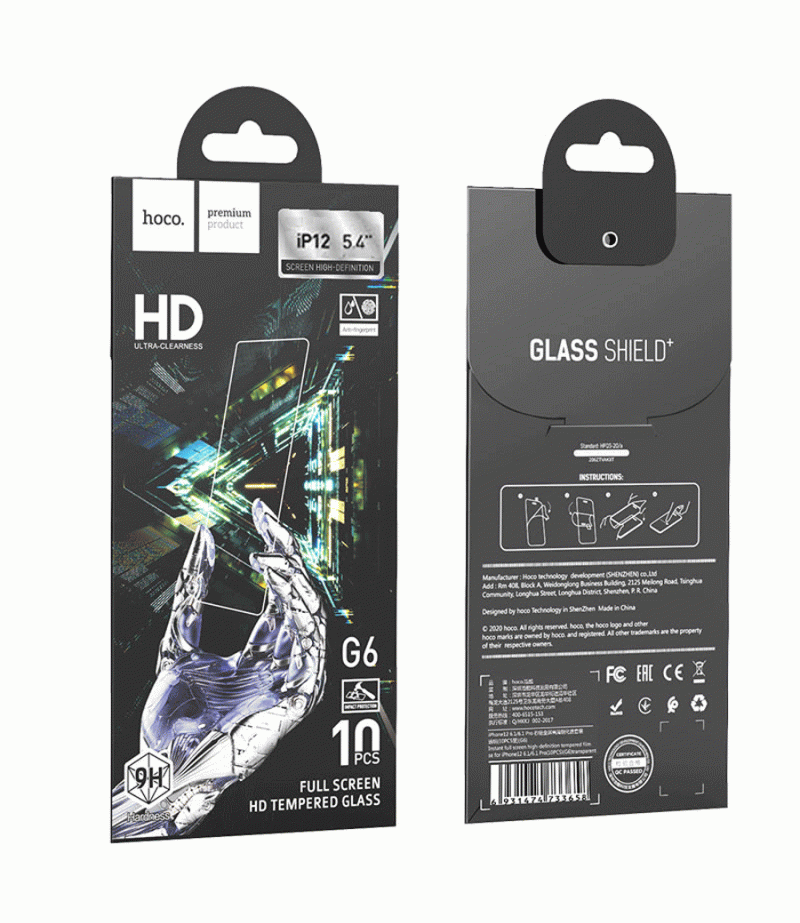 Hoco Full Screen High-Definition Tempered Film für iPhone 12 mini (5.4) (G6), Art.:000800