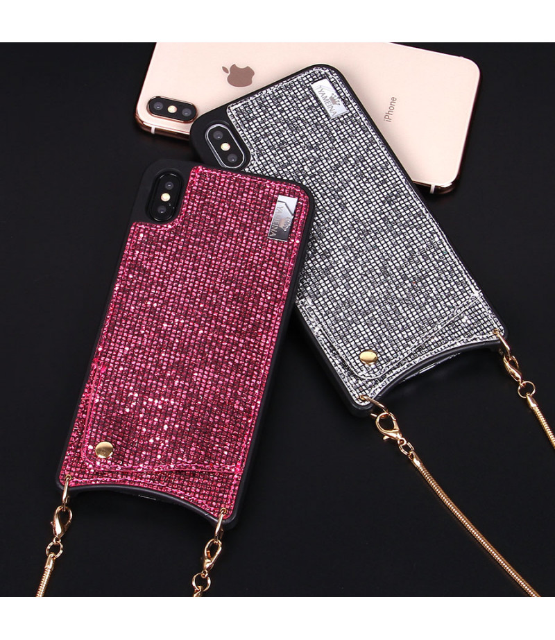 Diamond Mesh Lace Cross-body Case mit Band für iPhone 11 Pro Max, Art.:000009