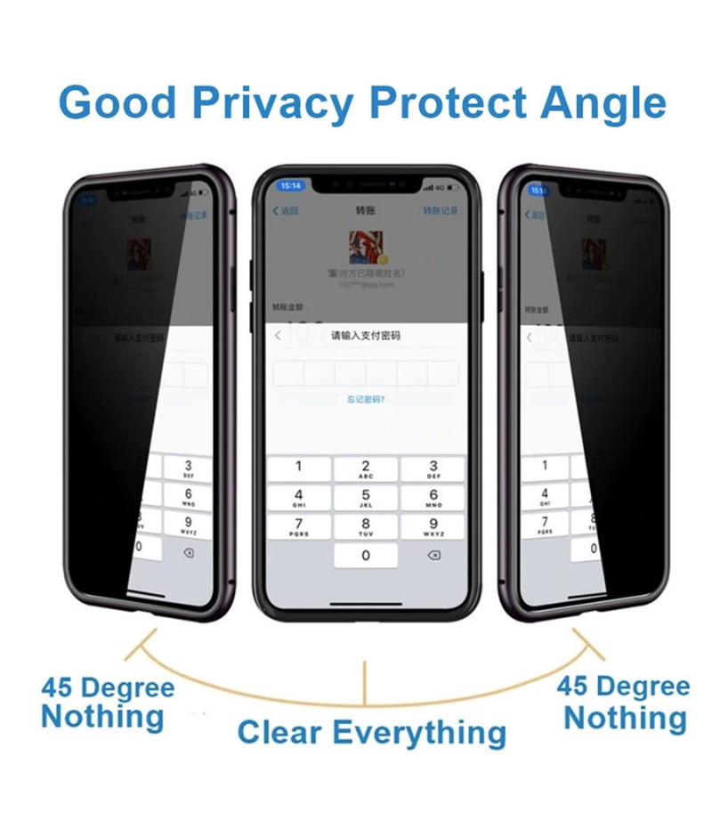 360 grad Metal Magnetic Case Privacy 2 side Glass für iPhone 6/6s, Art:000496-2