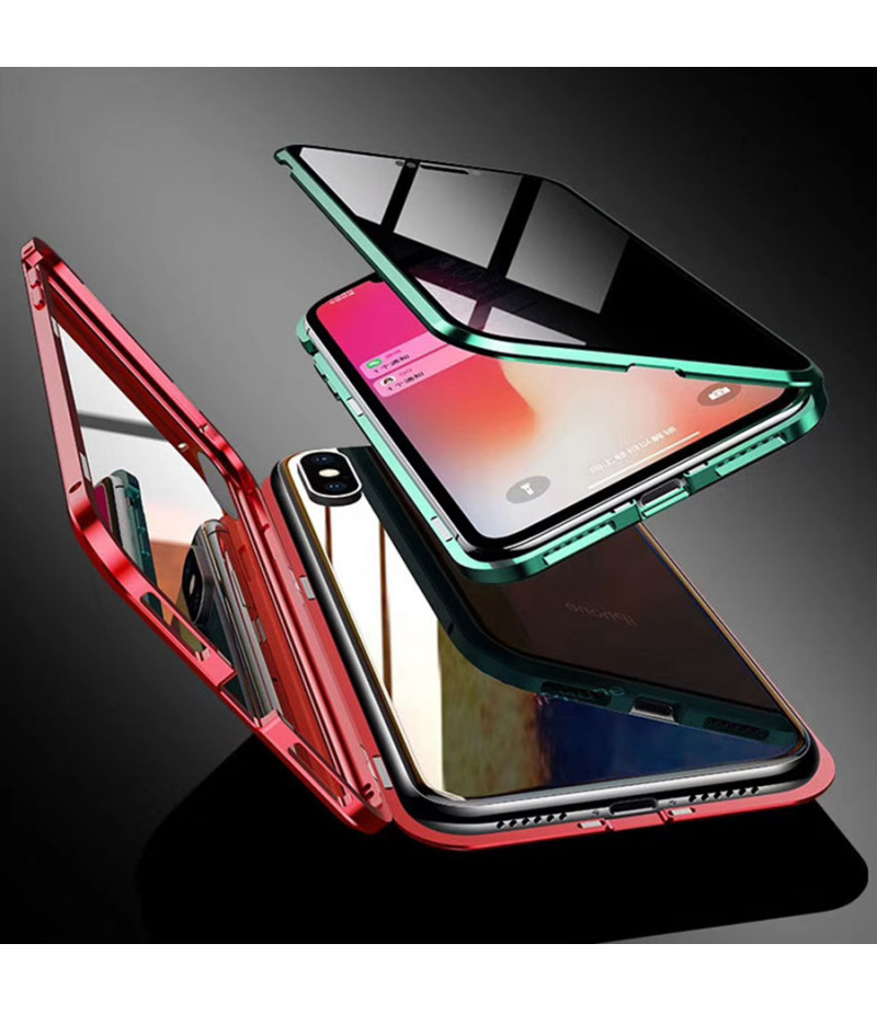 360 grad Metal Magnetic Case Privacy 2 side Glass für iPhone 11 Pro (5.8), Art:000496-2