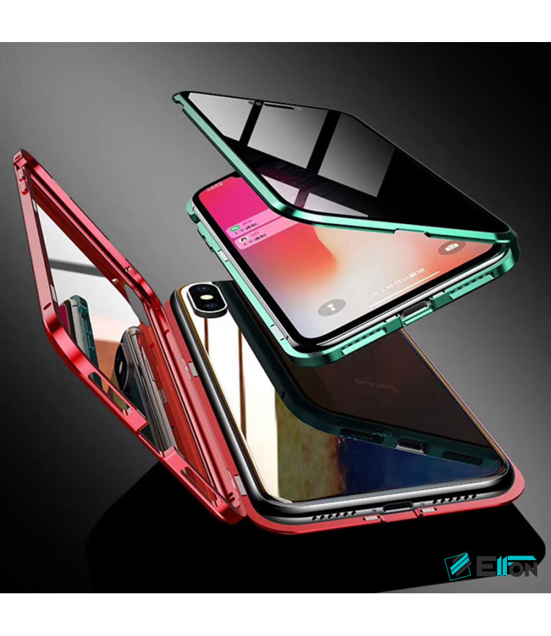 360 grad Metal Magnetic Case Privacy 2 side Glass für iPhone XR, Art:000496-2
