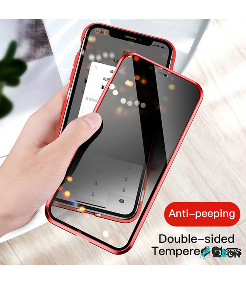 360 grad Metal Magnetic Case Privacy 2 side Glass für iPhone XS Max, Art:000496-2