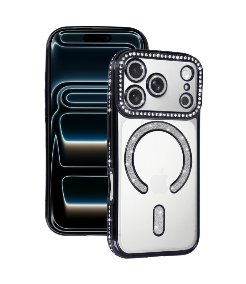 Magsafe Case Bling für Iphone 17 Pro (schwarz)