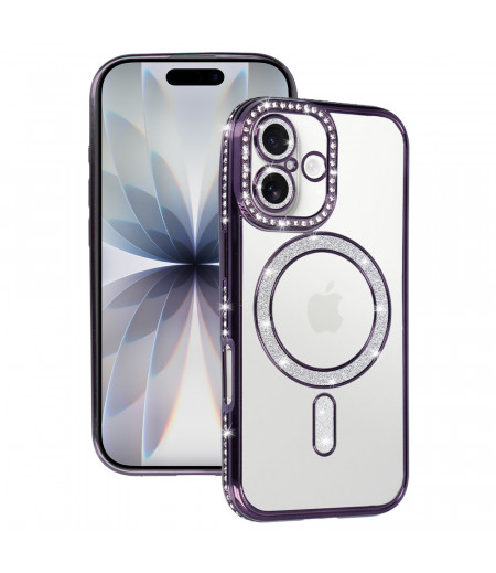 Magsafe Case Bling für Iphone 17 (Lila)