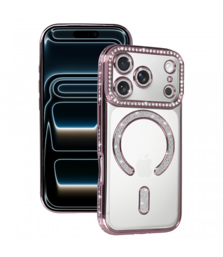 Magsafe Case Bling für Iphone 17 Pro Max (rosa)