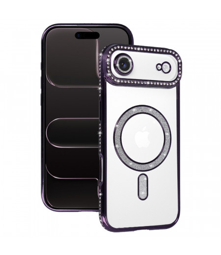 Magsafe Case Bling für Iphone 17 Air (Lila)