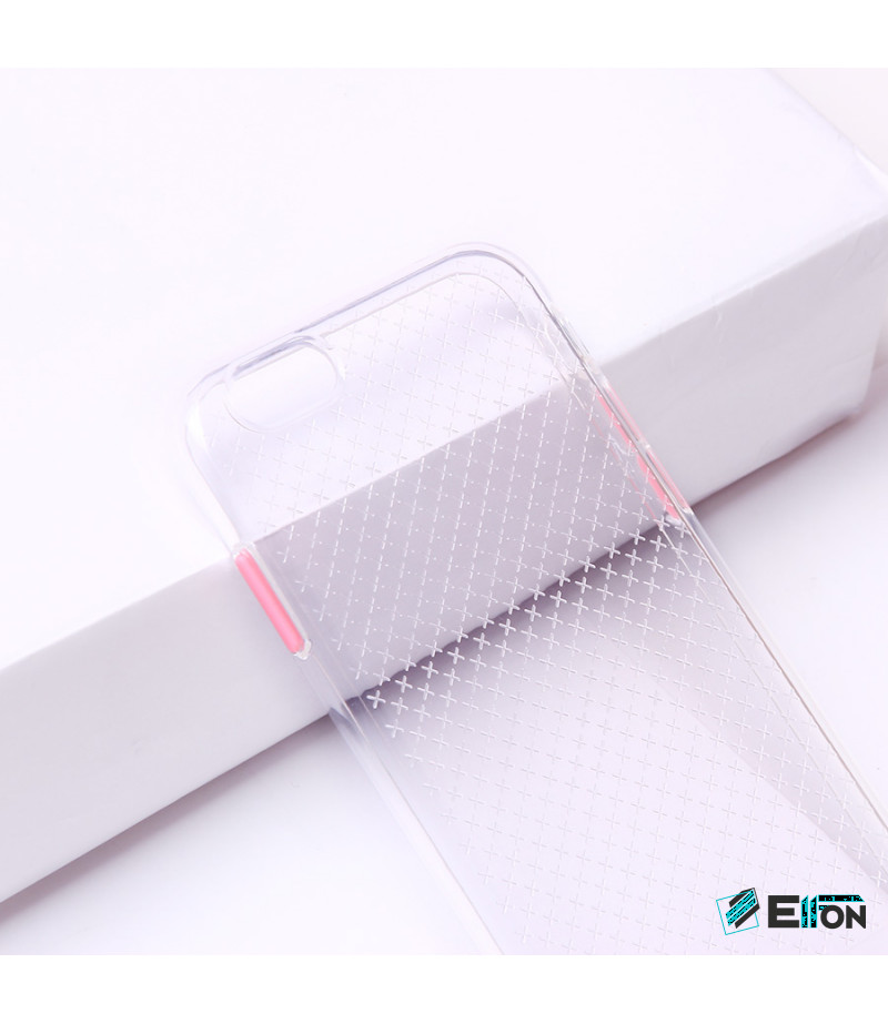 Transparentes Silikon case mit 2mm Farbknöpfen für iPhone 6/6S, Art.:000694