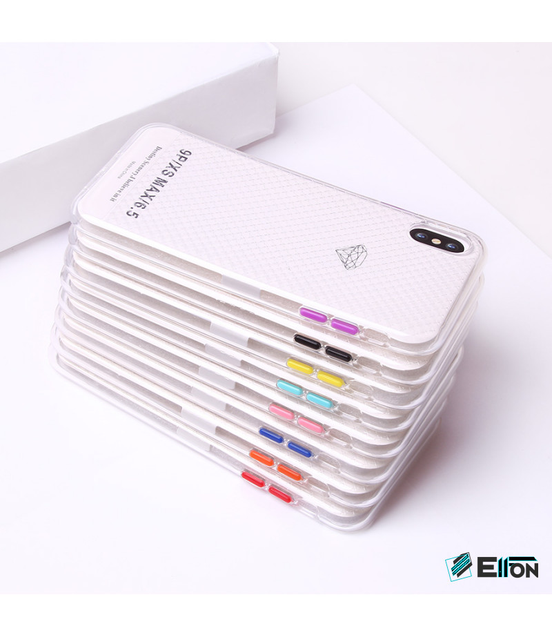 Transparentes Silikon case mit 2mm Farbknöpfen für iPhone 7/8, Art.:000694