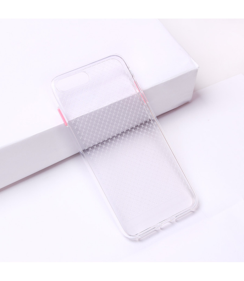Transparentes Silikon case mit 2mm Farbknöpfen für iPhone 7/8 Plus, Art.:000694