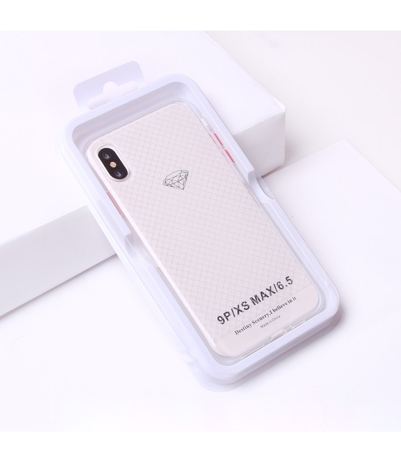 Transparentes Silikon case mit 2mm Farbknöpfen für iPhone XS Max, Art.:000694