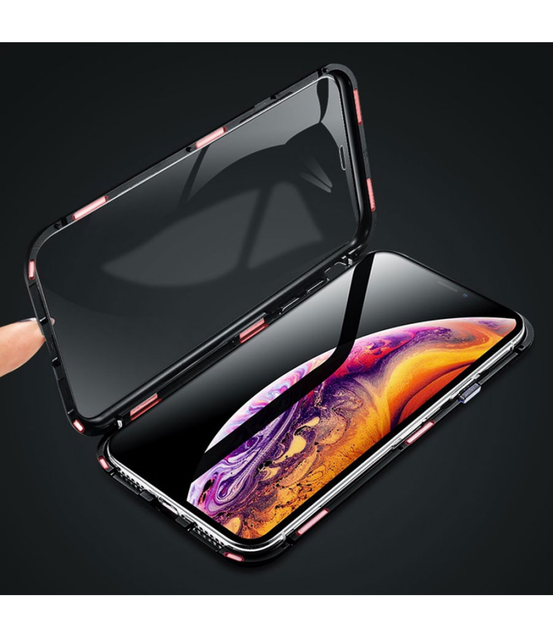 360 grad Metal Magnetic Case 2 side Glass für iPhone 7/8, Art:000496-1