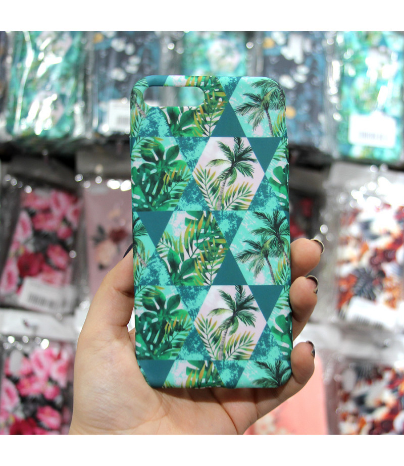 Geometrical Tropical Leaves Night Glow Case für iPhone 6/6s Plus, Art.:000373