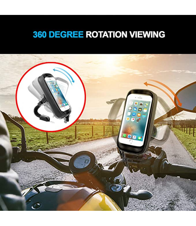 Wasserdicht Motorrad Handy Halterung 6.3 Zoll universal 360° Handlebar, Art.:000015-1