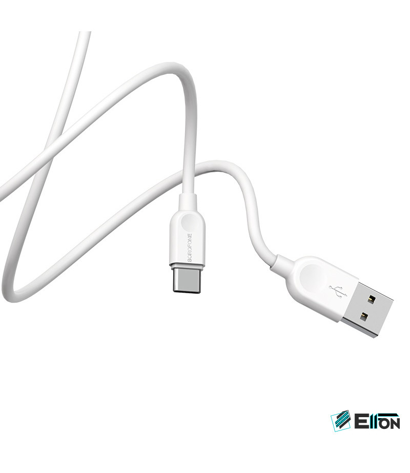 Borofone Kabel BX14 LinkJet - USB zu Typ C - 2,4A 2 Meter weiß