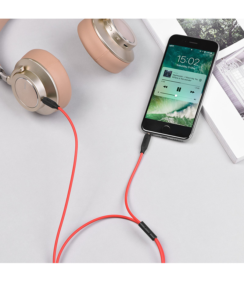 Hoco UPA12 AUX audio cable (with mic), Art.:000786