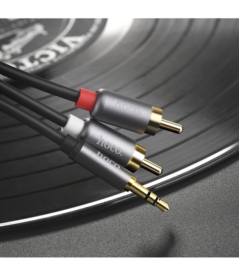 Hoco UPA10 double lotus rca audio cable 3.5mm, Art.:000787