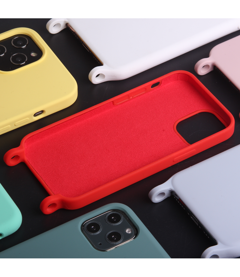 Handyhülle soft touch silicone case mit ösen für kette für iPhone  X/XS, Art.:000350