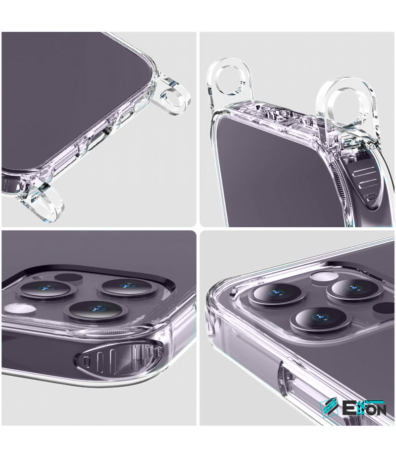 Elfon Transparente Hülle mit Ösen für iPhone 14 Pro Max, Art.: 000802
