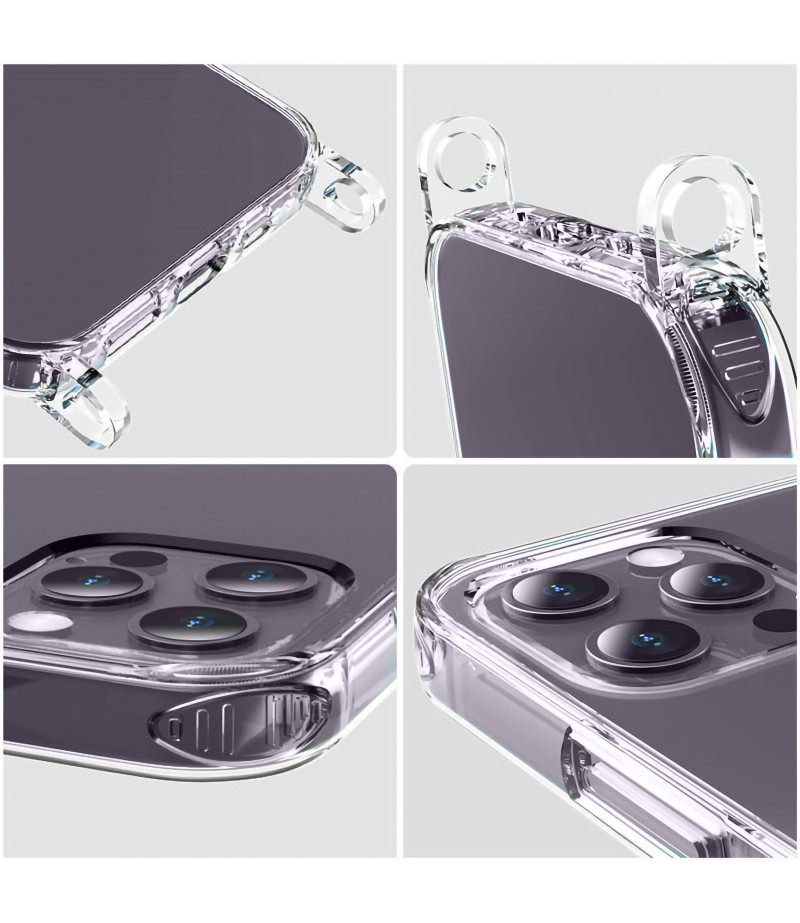 Elfon Transparente Hülle mit Ösen für iPhone 14 Pro, Art.: 000802