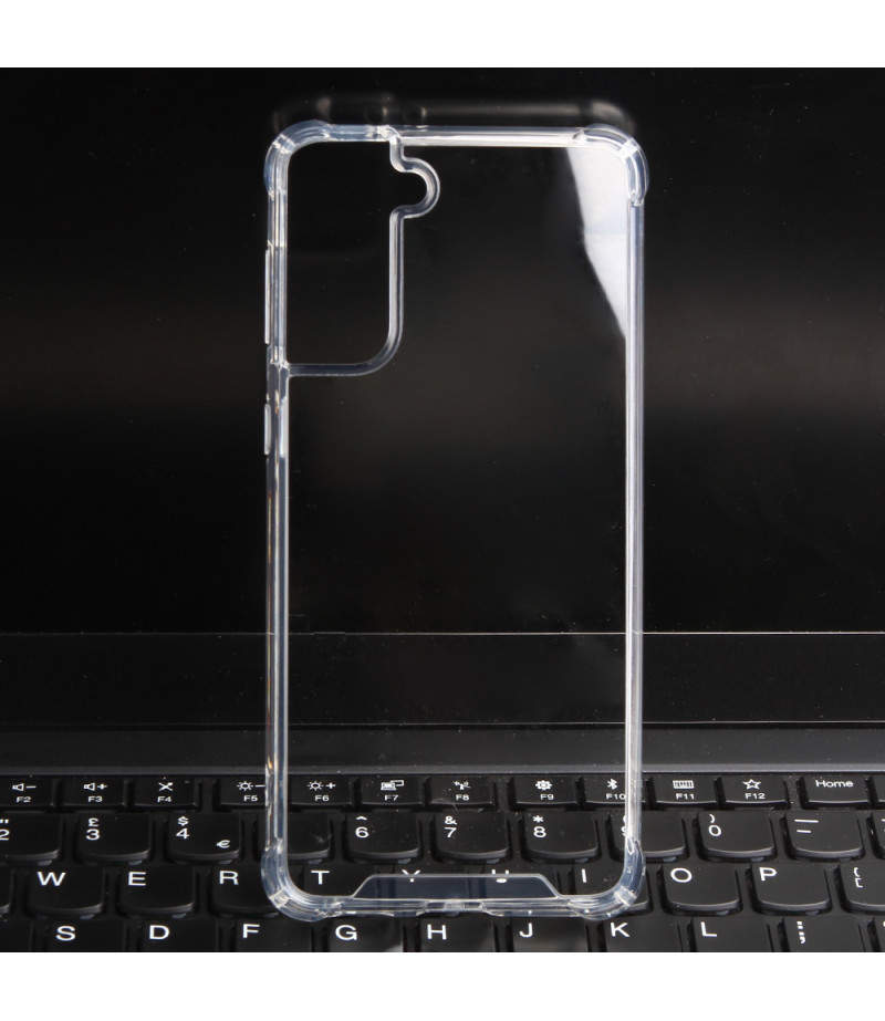 Vorpräparierte Hülle mit LöchernTPU+PC hart kristallklar für Samsung Galaxy S21 Plus, Art.:000004