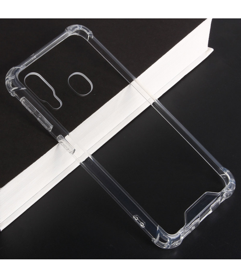 Vorpräparierte Hülle mit LöchernTPU+PC hart kristallklar für Samsung Galaxy A20E, Art.:000004