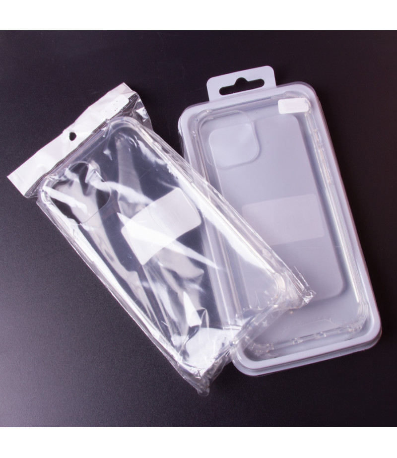 Vorpräparierte Hülle mit LöchernTPU+PC hart kristallklar für iPhone 12 /12 Pro (6,1), Art.:000004
