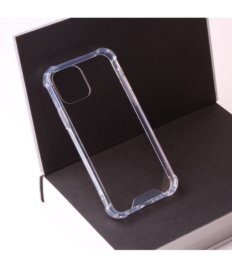Vorpräparierte Hülle mit LöchernTPU+PC hart kristallklar für iPhone 12 /12 Pro (6,1), Art.:000004
