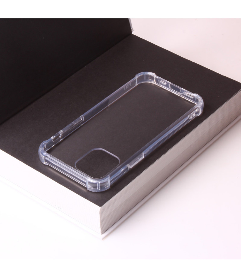 Vorpräparierte Hülle mit LöchernTPU+PC hart kristallklar für iPhone 12 /12 Pro (6,1), Art.:000004