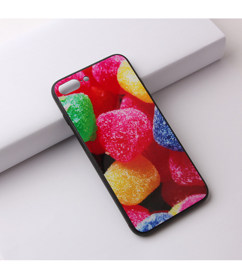 Glascase mit Musteraufdruck (Gummibärchen) für iPhone 7/8 Art.:000218