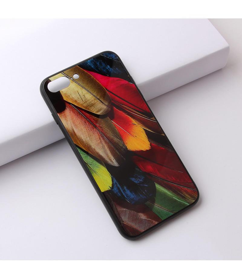 Glascase mit Musteraufdruck (Federn) für iPhone 6/6s Art.:000220