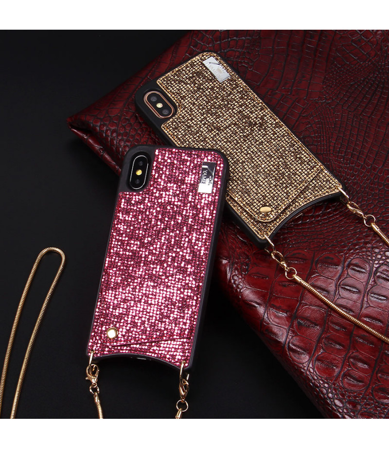 Diamond Mesh Lace Cross-body Case mit Band für iPhone X/XS, Art.:000009