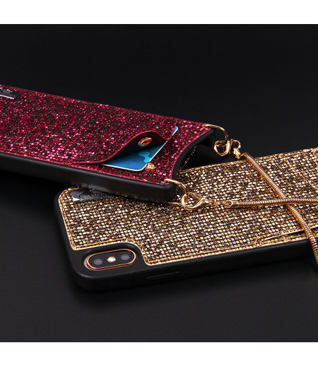 Diamond Mesh Lace Cross-body Case mit Band für iPhone X/XS, Art.:000009