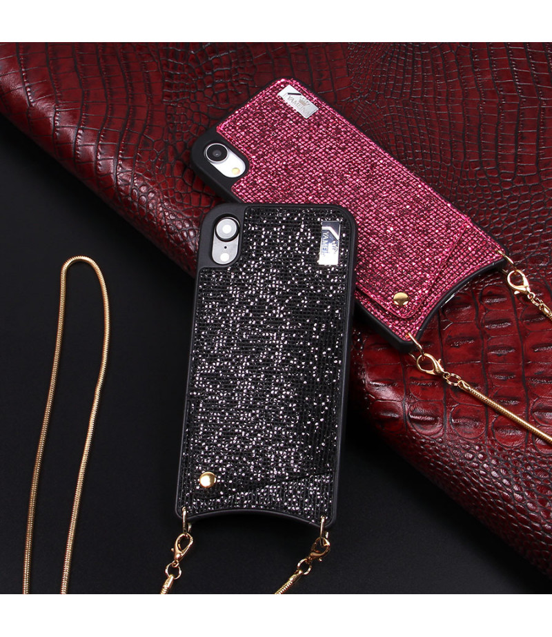 Diamond Mesh Lace Cross-body Chain Case für iPhone XR (6.1), Art.:000009