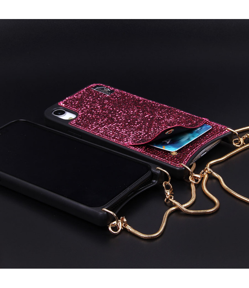Diamond Mesh Lace Cross-body Chain Case für iPhone XR (6.1), Art.:000009