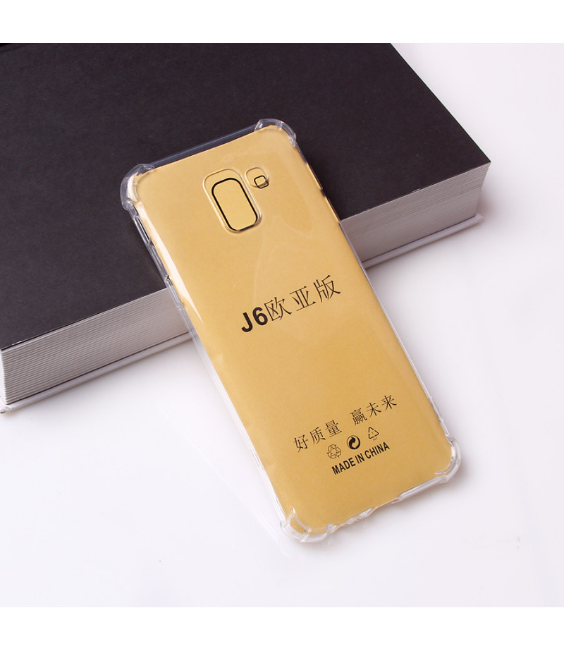 Drop Case TPU Schutzhülle (1mm) mit Kantenschutz für Samsung Galaxy J6 (2018), Art:000494