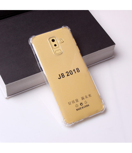 Drop Case TPU Schutzhülle (1mm) mit Kantenschutz für Samsung Galaxy J8 (2018), Art:000494